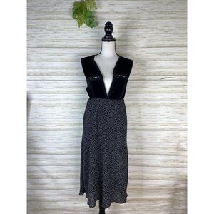 Max Studio Black And White Polka Dot Y2K Twee Skirt